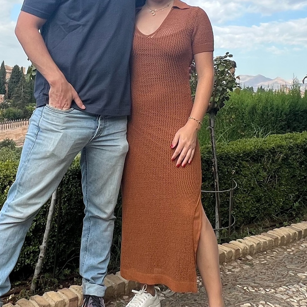 Staud knit dress with slip